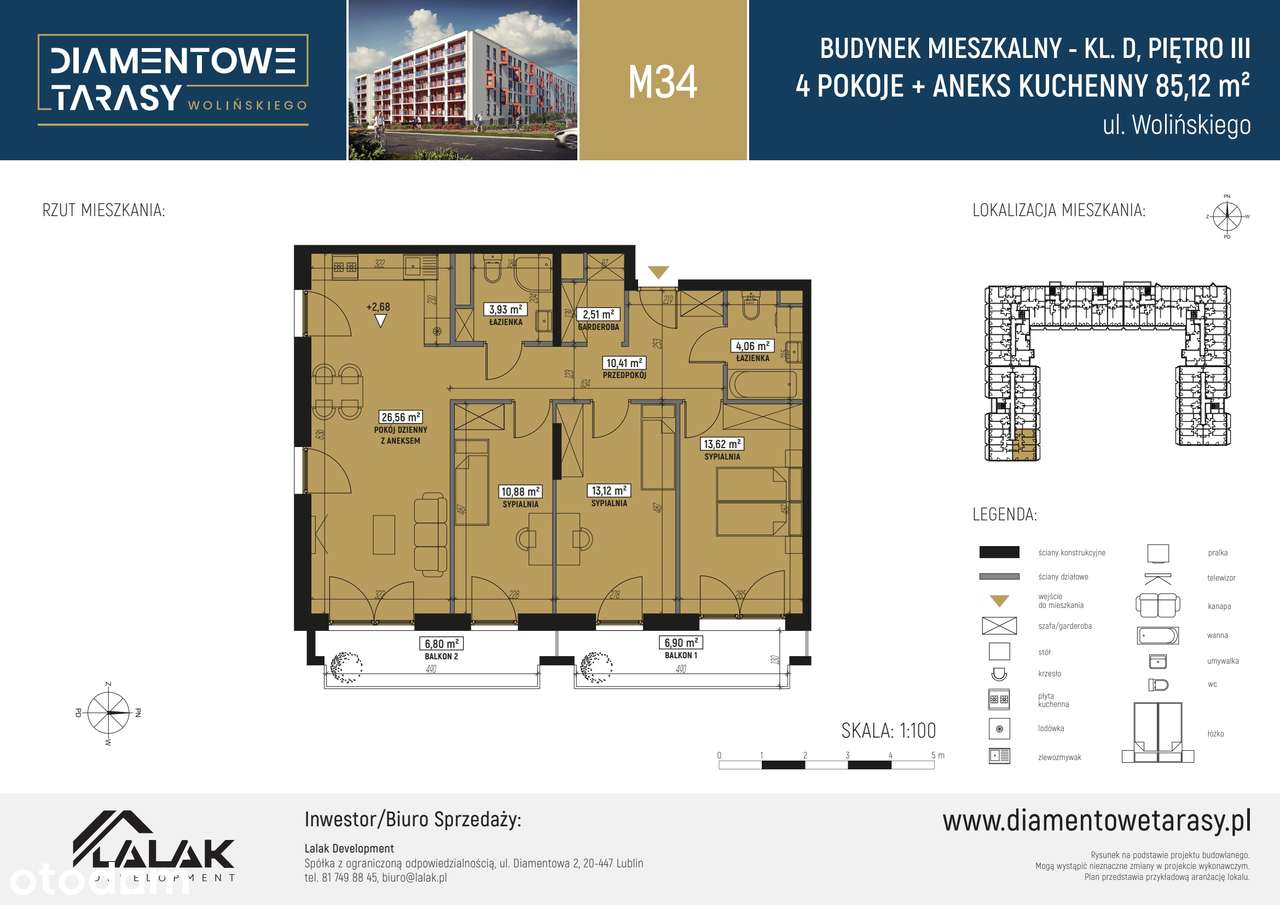 Diamentowe Tarasy | wyjątkowe mieszkanie D/M34 - Pełny obrazek: 2/6