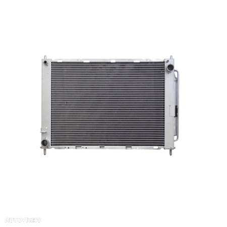 Radiator racire Renault Clio 3 (R0/1), 2005-2013 Motor 1,4 72kw; 1,6 65/82/94kw; Renault Modus, 2004-2012 Motor 1,4 72kw; 1,6 65/82kw Benzina, tip climatizare cu AC, cutie Manuala, integrat cu condensor AC - 1