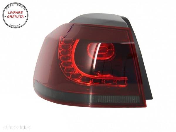 Faruri LED VW Golf 6 VI (2008-2013) Golf 7 3D Design Red Strip GTI LED Dinamic cu - livrare gratuita - 11