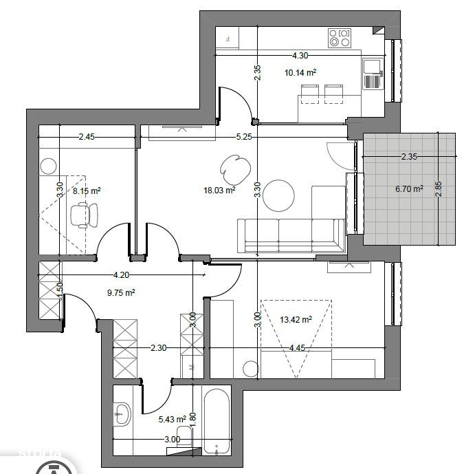 Apartament de 2.5 camere in Avantgarden3 Brasov