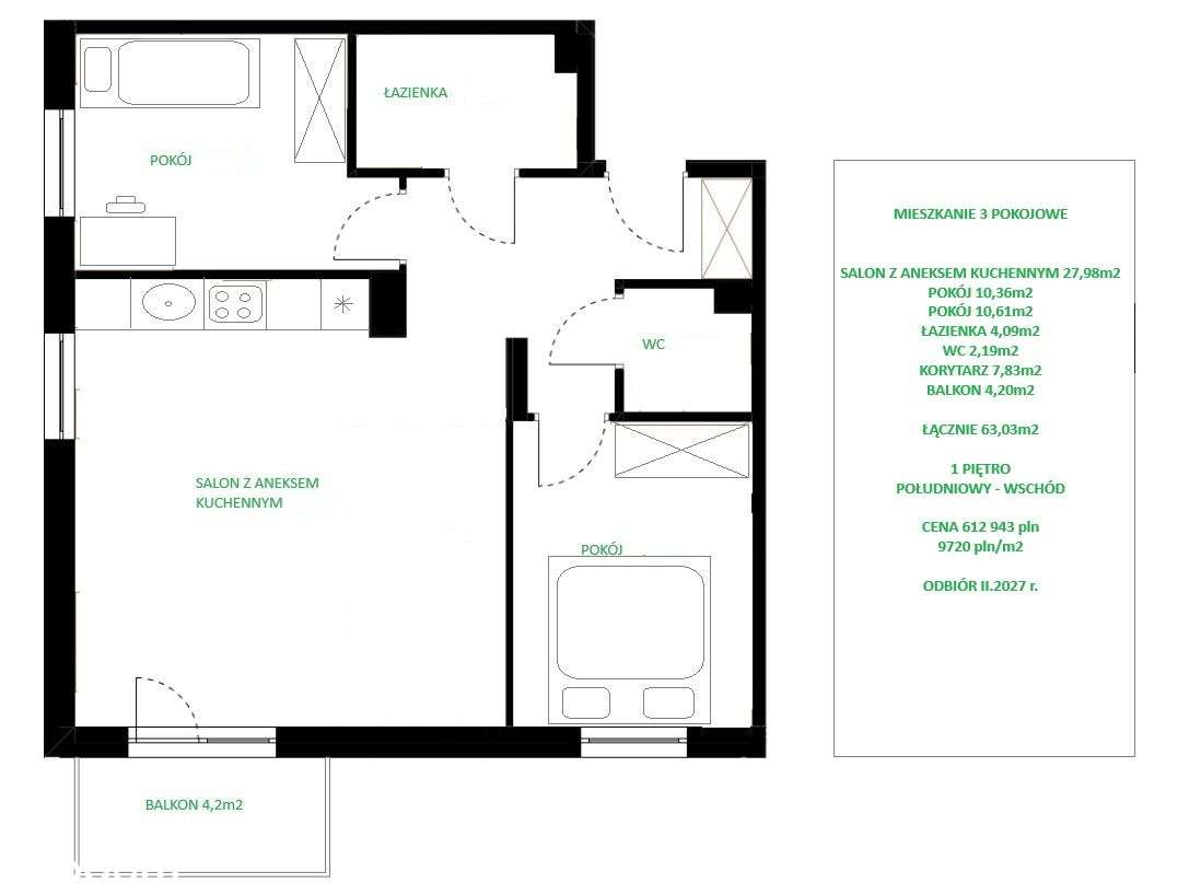 Słoneczne mieszkanie 3 pokojowe Rumia Janowo-8
