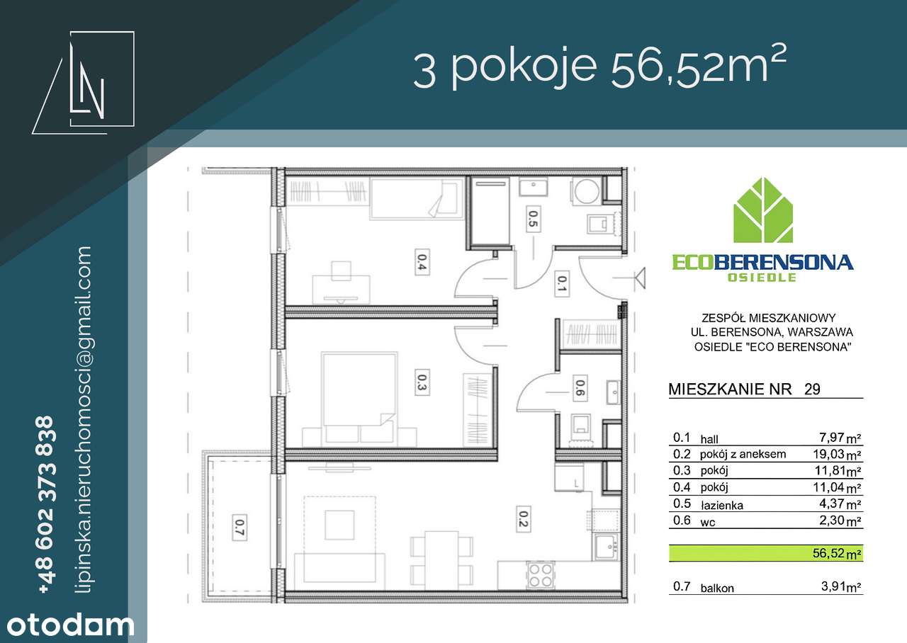 Oddane do użytku - Berensona, miejsca postojowe. 0% prowizji i PCC!-2