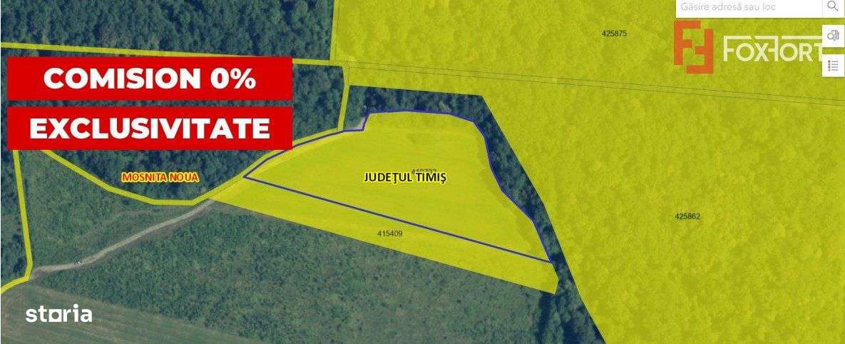 COMISION 0% Teren extravilan Mosnita in zona de Padurea Bistra - 18.60 - Imagine principală: 2/2
