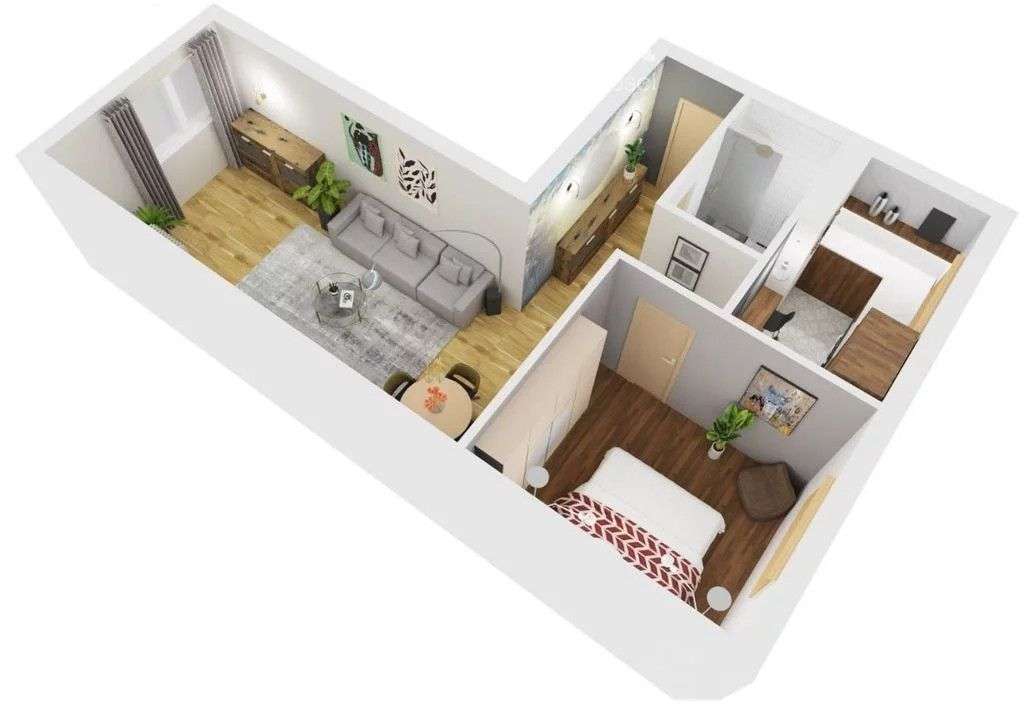 2 pokoje z widokiem na panoramę miasta-0