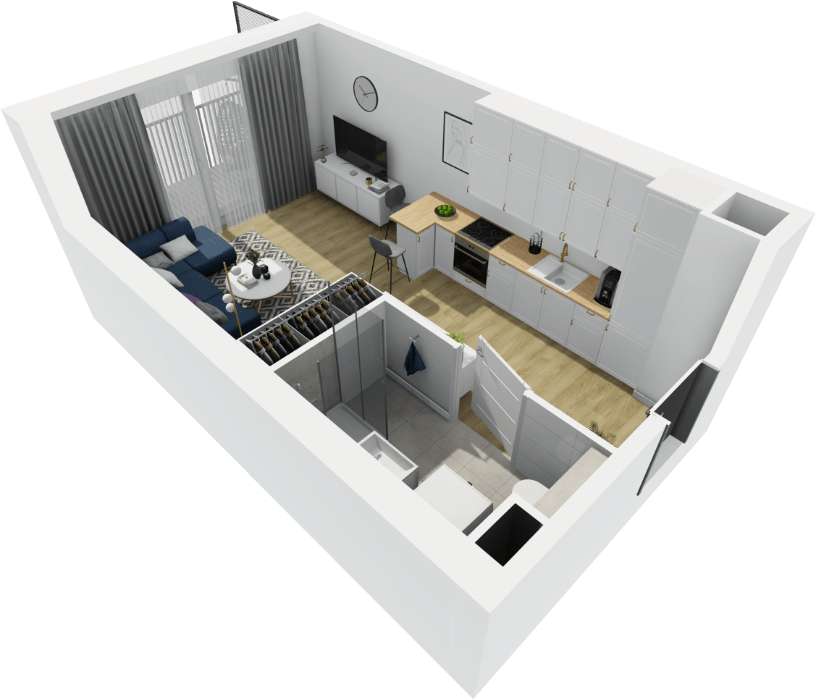 Wykończona kawalerka z widokiem na Wrocław, płatność w 4 transzach!-3