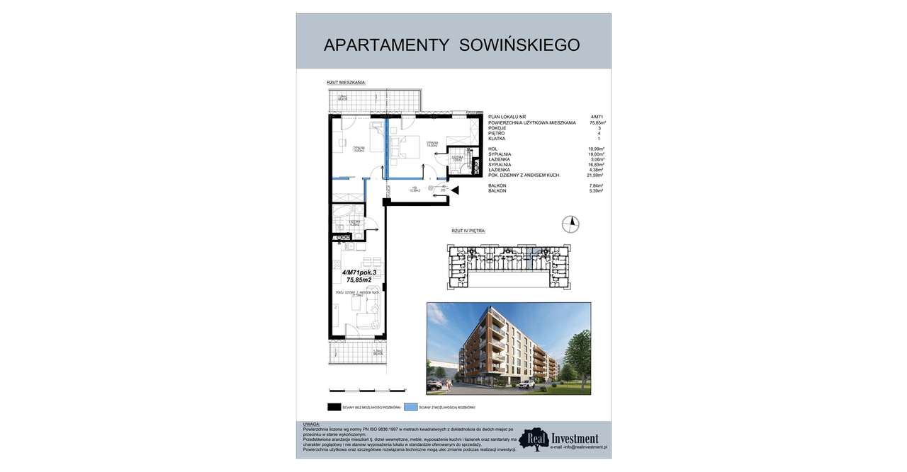 Apartamenty Sowińskiego | mieszkanie 3-pok. | 4M71 - Pełny obrazek: 2/5