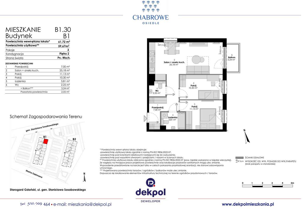 3-pokojowe mieszkanie 59m2 + balkon Bez Prowizji - Pełny obrazek: 2/7