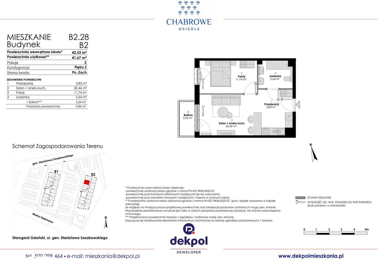 2-pokojowe mieszkanie 41m2 + balkon Bez Prowizji - Pełny obrazek: 2/7