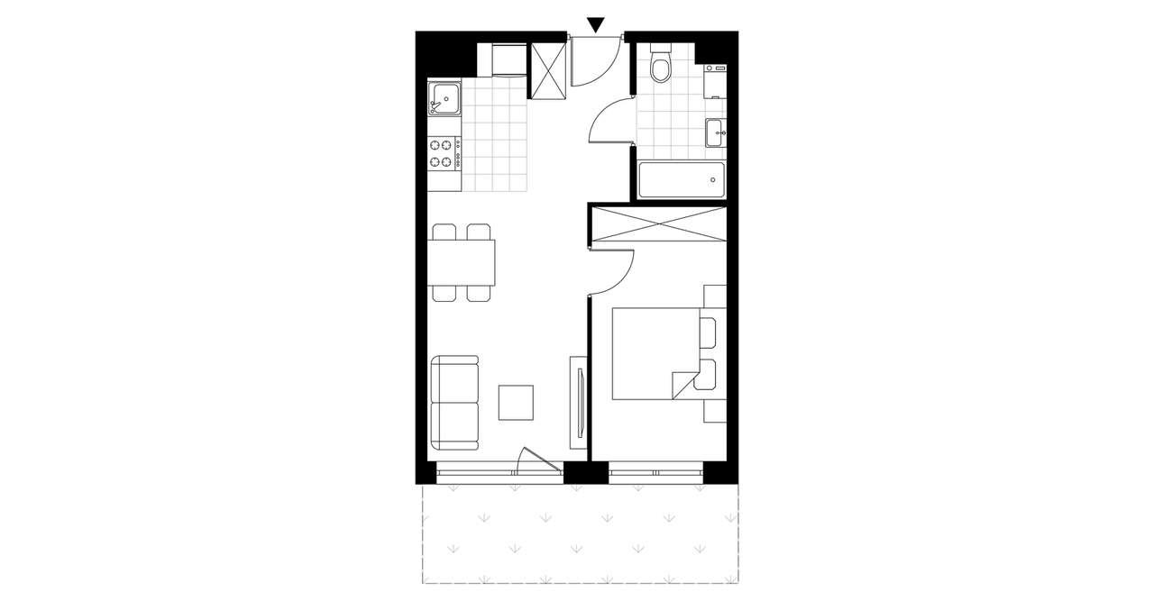 2-pokojowe mieszkanie 38m2 + ogródek Bez Prowizji - Pełny obrazek: 3/8