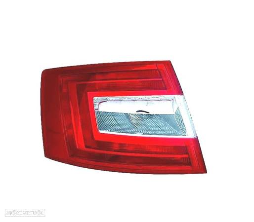 FAROLIN ESQ PARA SKODA OCTAVIA 4P 13-17 BRANCO VERMELHO - 1