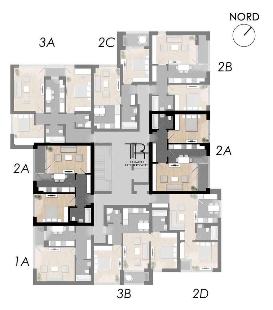 Apartament 2 Camere Incalzire in Pardoseala Ansamblu Nou Rahova - Imagine principală: 4/15