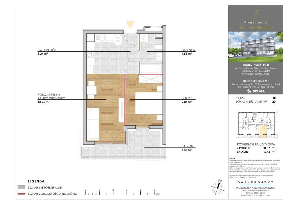 Nowe mieszkanie - stan pierwotny 38,37 m2
