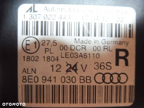 AUDI A4 B6 8E0 XENON KOMPLET LAMP - 3