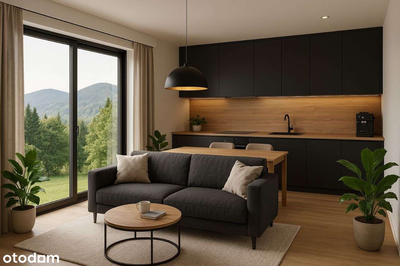 Apartament na kameralnym osiedlu, z ogródkiem i widokiem na Beskidy - Pełny obrazek: 1/16