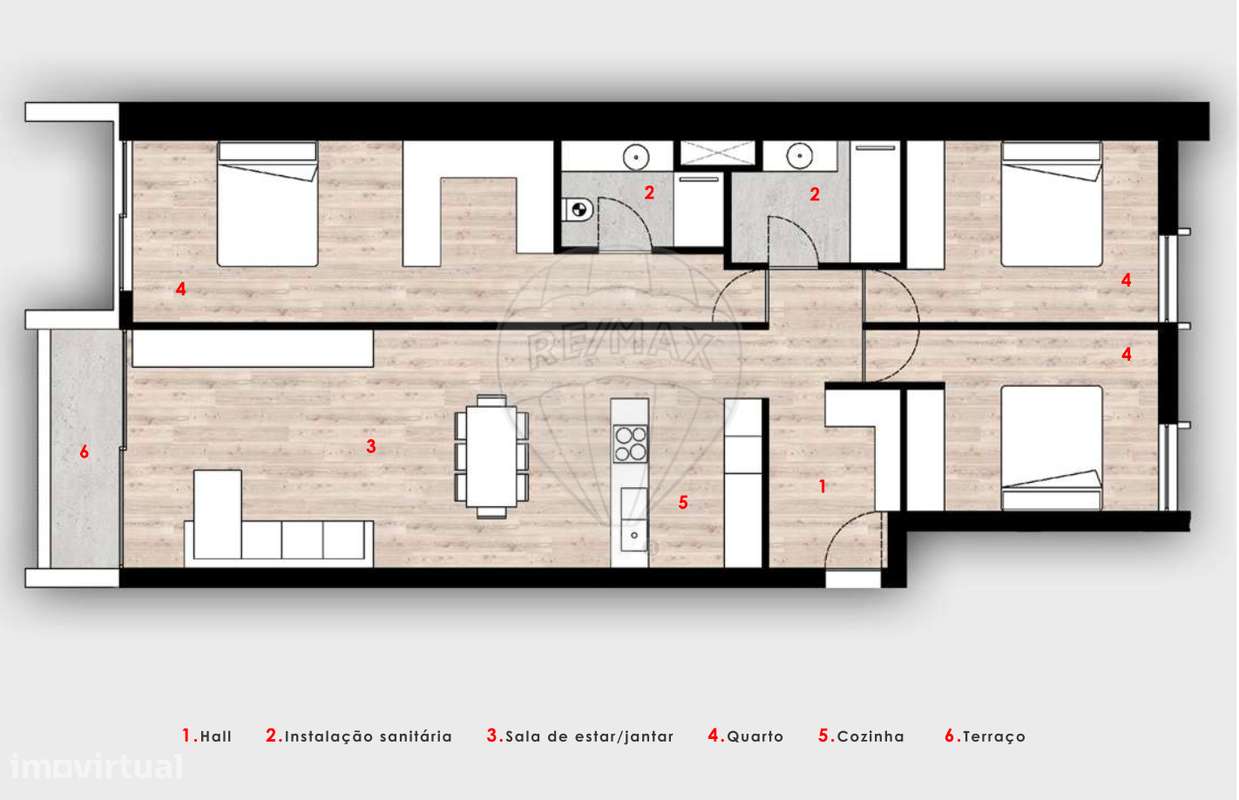 Apartamento T3 para venda - Grande imagem: 5/6
