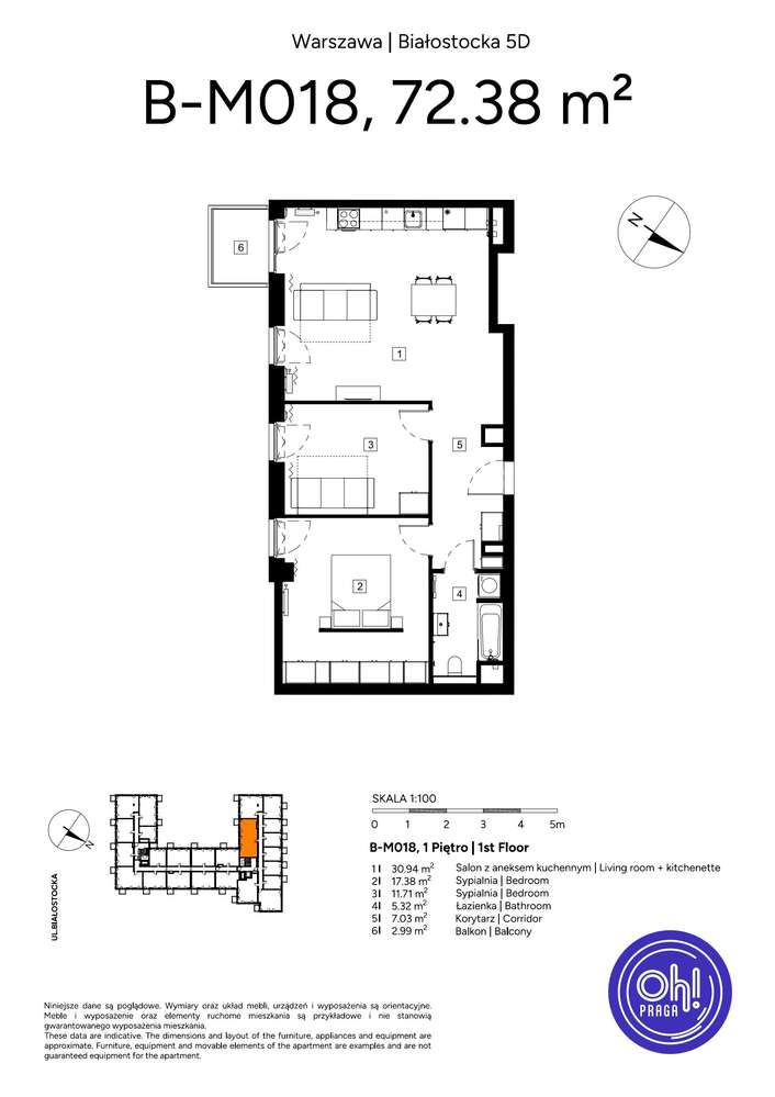 3-pokojowe mieszkanie 72m2 + balkon Bez Prowizji - Pełny obrazek: 2/9