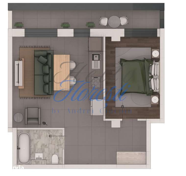 Apartament 2 camere, 53,11mp, ansamblu NZEB, zona Terra - Imagine principală: 2/3