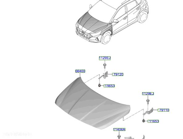 Maska Hyundai i20/N/BAYON od 2021r. - Nowa - 1