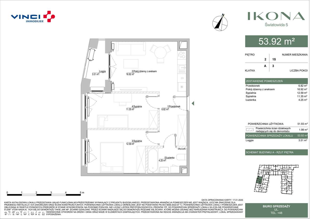 Światowida 5 | mieszkanie 3-pok. | M015 - Pełny obrazek: 3/8
