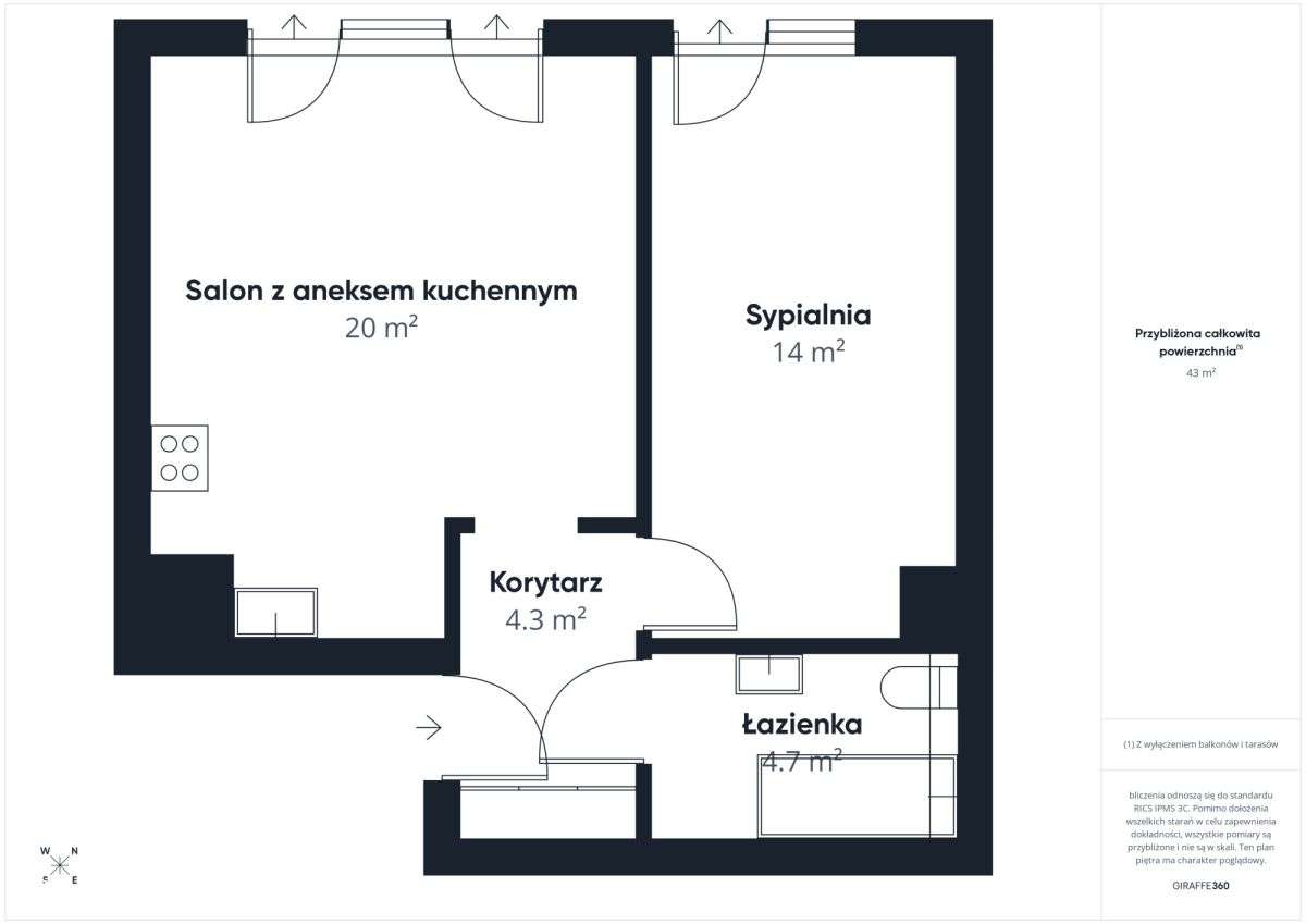 Dwupokojowe mieszkanie z ogrodem - Lipowa Art-19
