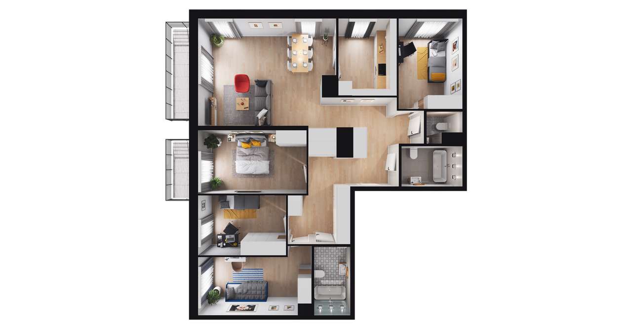 5-pokojowe mieszkanie 116m2 + balkon Bez Prowizji - Pełny obrazek: 2/7