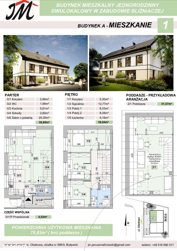 BEZPOŚREDNIO - Mieszkanie w Bliźniaku, NOWE z ogródkiem – Oliwkowa-5