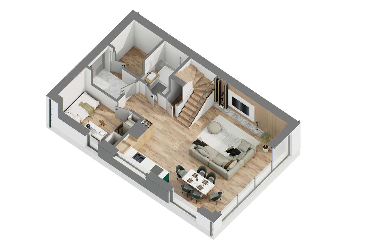 Dom Zelków 120m2 działka 7ar z widokiem na Kraków, Tatry i Babią Górę - Pełny obrazek: 5/10