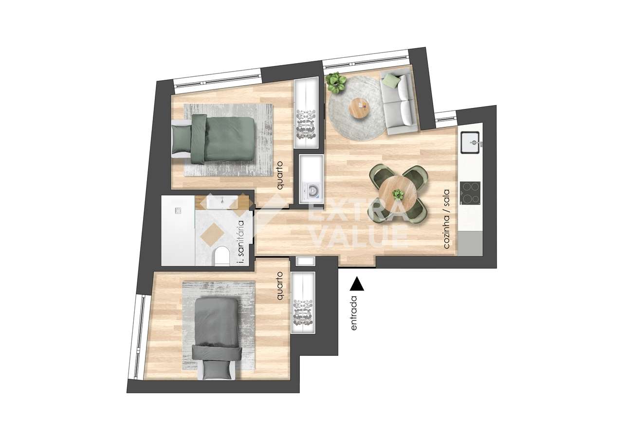 Apartamento T1+1 Venda em Paranhos,Porto-1