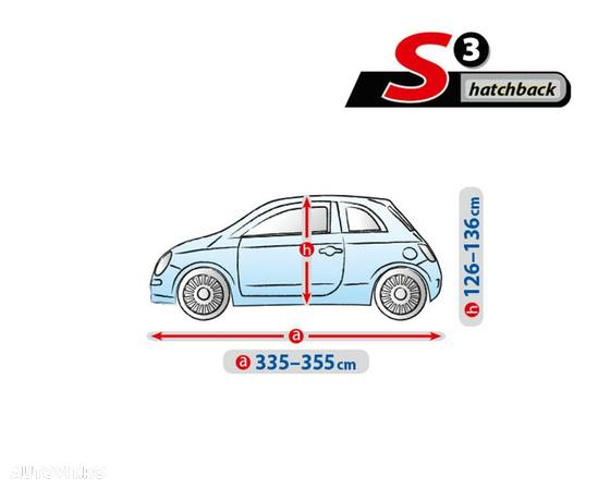 Prelata auto, husa exterioara Basic Garage S3 Hatchback 335 – 355 cm - 3