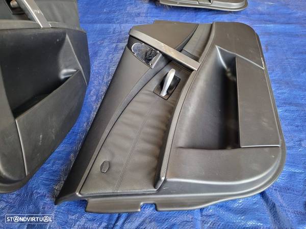 QUARTELAS TAMPOS PORTAS PELE GENUINAS PRETO ORIGINAIS BMW SERIE 5 E60 E61 PACK M - 5