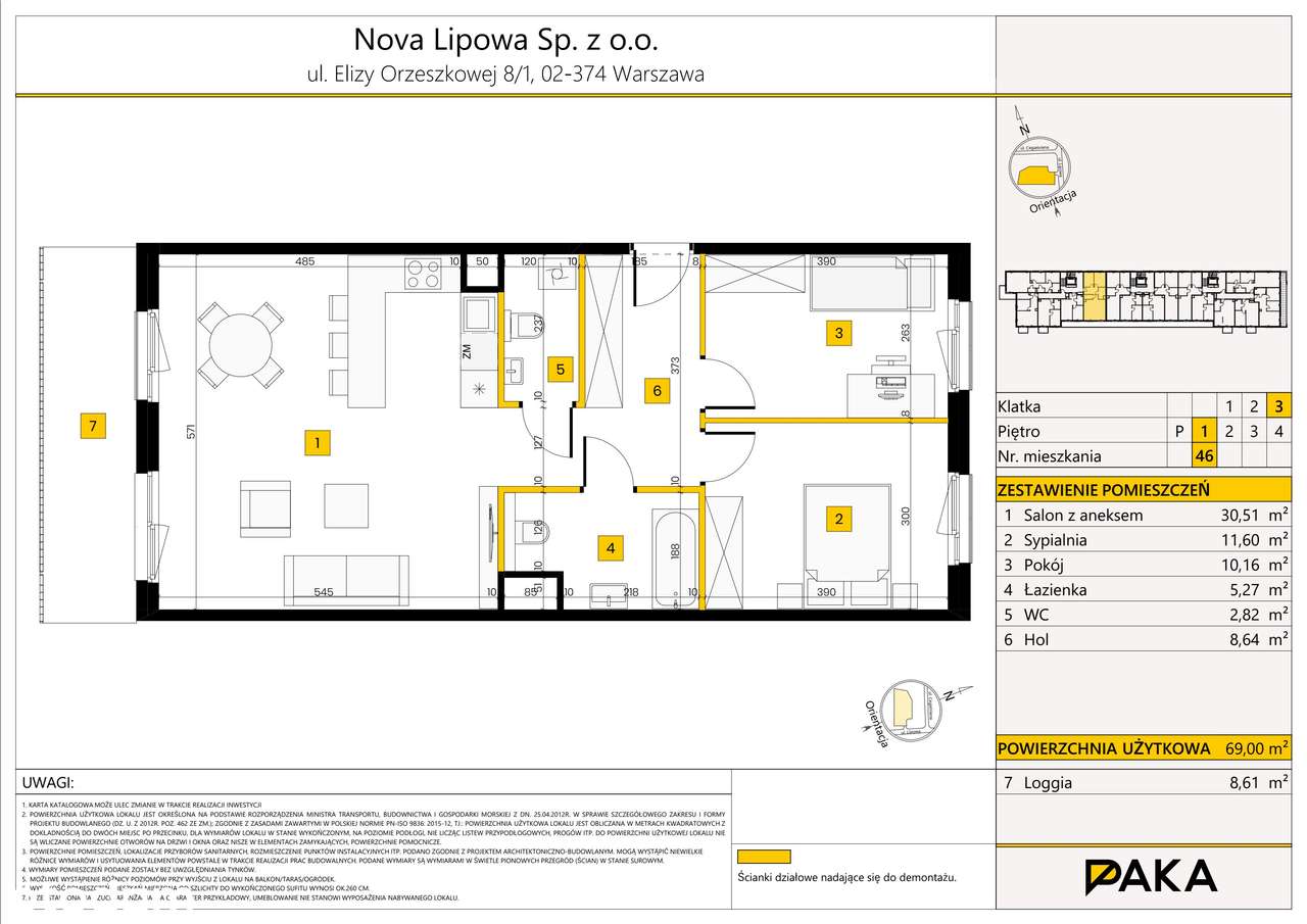 Nova Lipowa | mieszkanie 3-pok. | 46 - Pełny obrazek: 2/7