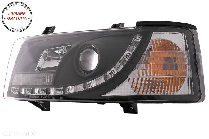 Faruri LED DRL VW Transporter T4 (1990-2003) Negru- livrare gratuita - 14