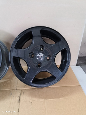 Alufelgi Peugeot Citroen 14 cali 4x108 Oryginalne Czarne - 1