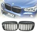 GRELHA DUPLA PARA BMW X1 F48 14-19 LOOK M4 PRETO BRILHANTE - 1