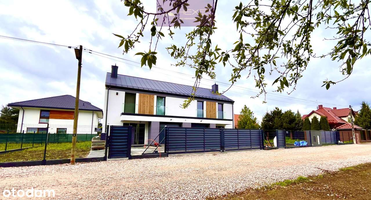 Nowoczesny bliźniak z garażem, ogrzewanie gazowe-1