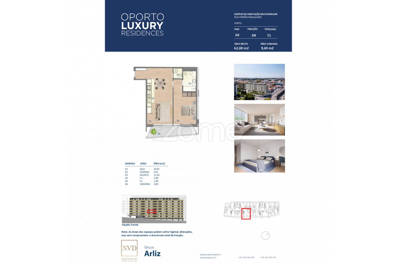 Novo empreendimento Oporto Luxury Residences - Apartamento T1