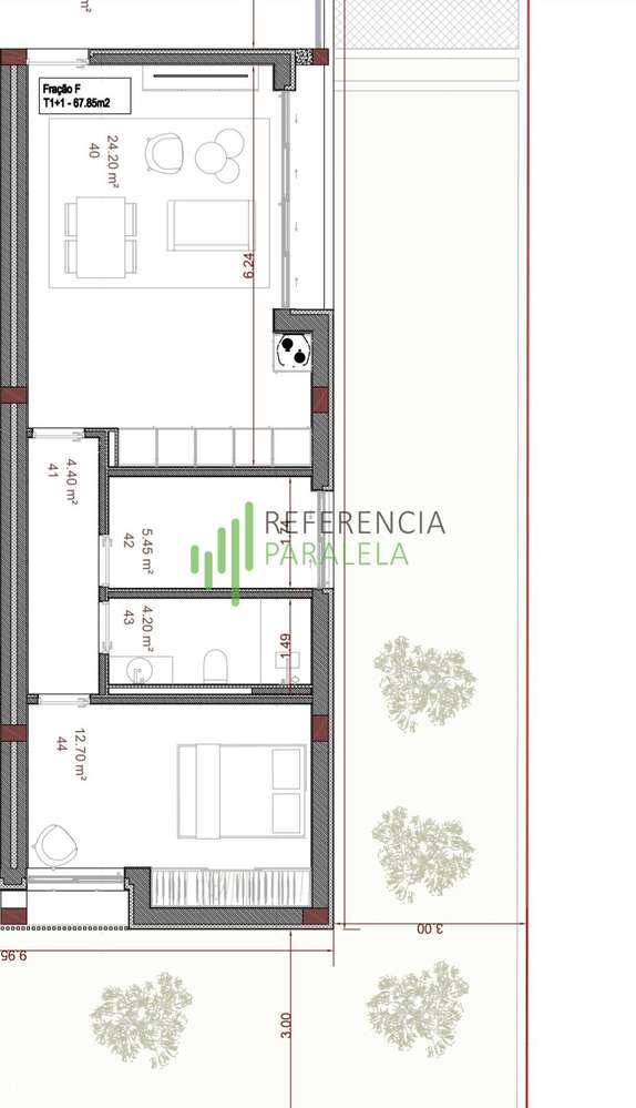 Apartamento T1+1 novo com  garagem – Forjães, Esposende-17
