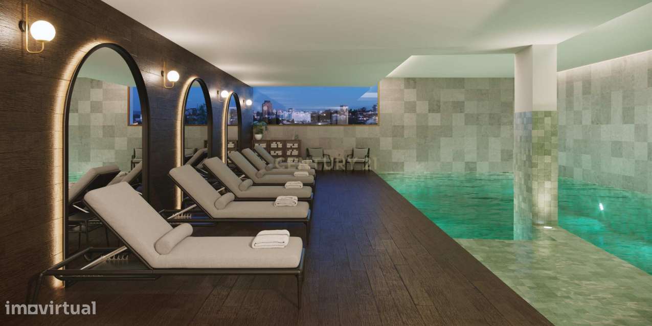 Apartamento T2, em Condomínio Exclusivo com Piscina, Ginásio e Wine Cl - Grande imagem: 4/17