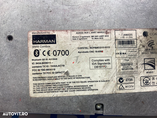 Amplificator Unitate Modul Calculator Combox Bluetooth Harman Becker BMW Seria 3 F30 F31 F80 2011 - 2019 Cod 9257151 925715101 [1160] - 3