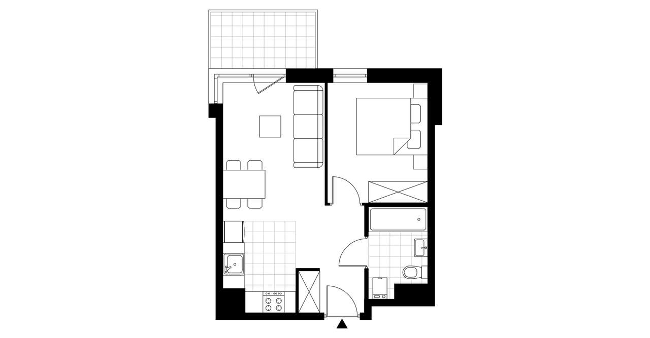 2-pokojowe mieszkanie 34m2 + balkon Bez Prowizji - Pełny obrazek: 3/6
