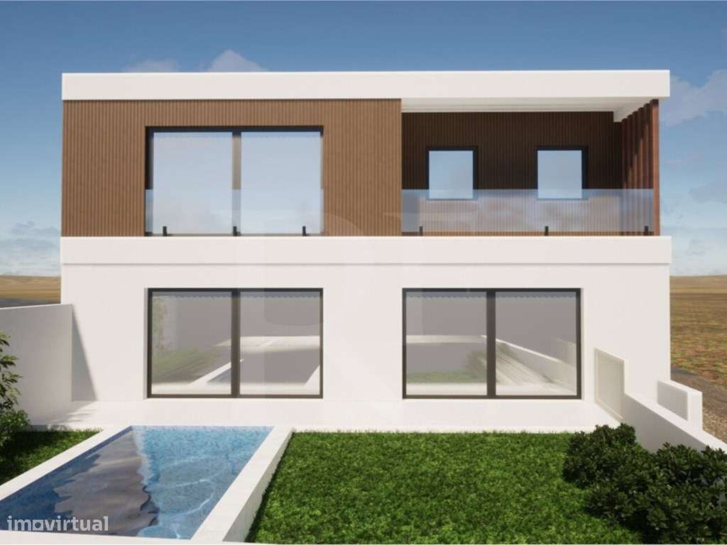 Moradia T3 com projeto aprovado e vista mar na Areia Branca-3