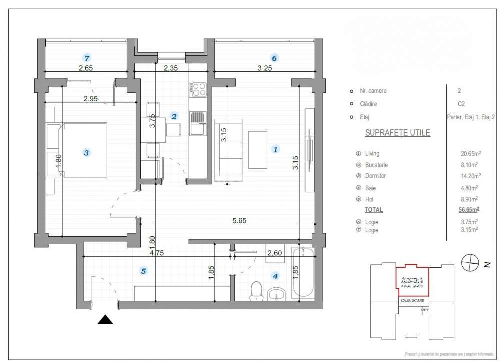COMISION 0% ! 2 CAMERE DECOMANDAT POPAS PACURARI - Imagine principală: 5/5