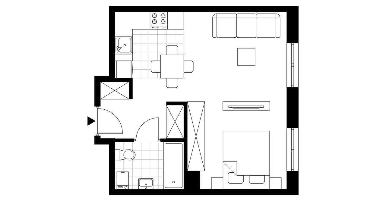 Perfumiarnia 2 | mieszkanie 35,24  m² | A.04.26 - Pełny obrazek: 4/7