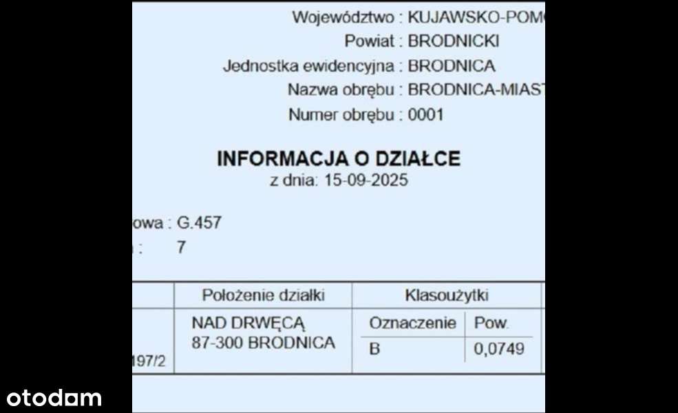 Nad Drwęcą. Działka do sprzedania - Pełny obrazek: 5/12