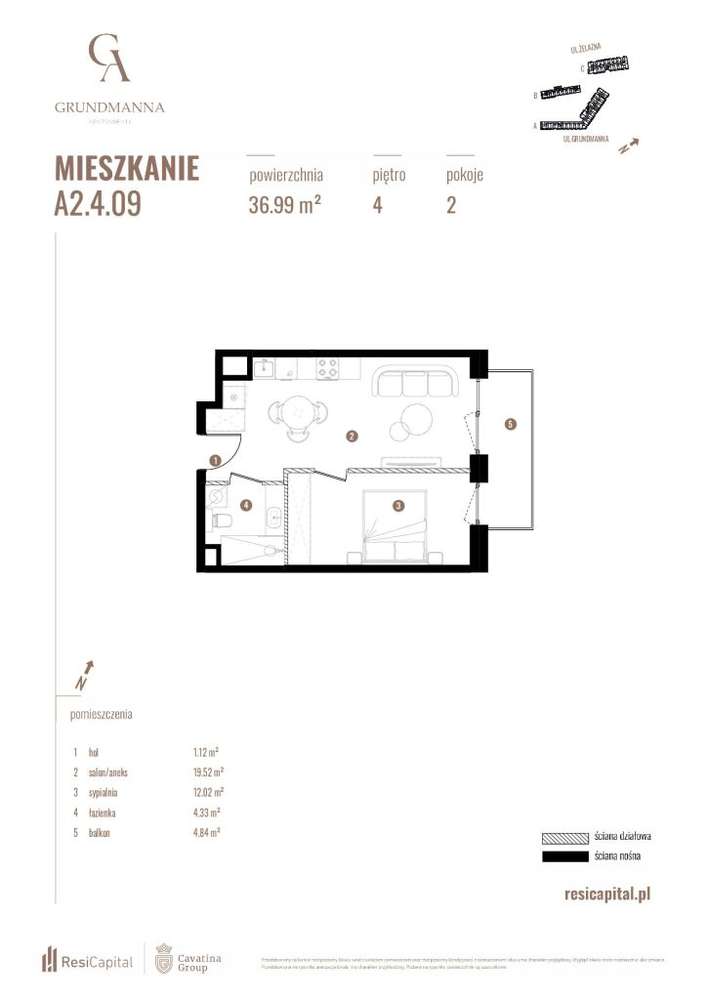 Nowoczesne 2 pokoje z aneksem – wysoki standard-17