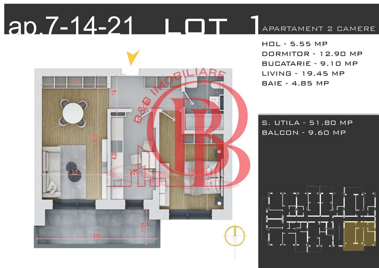 Comision 0%-Theodor Pallady Sector 3-Apartament 2 camere