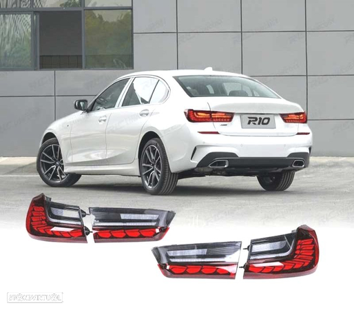 FAROLINS OLED DINAMICOS PARA BMW SERIE 3 G20 19-22 LIGHT BAR OLED VERMELHO - 2