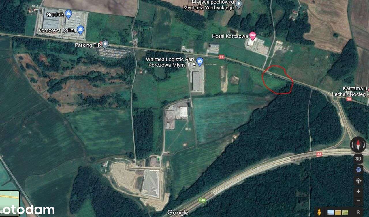 Działka inwestycyjna Młyny - Korczowa UA przy A4 - Pełny obrazek: 4/14