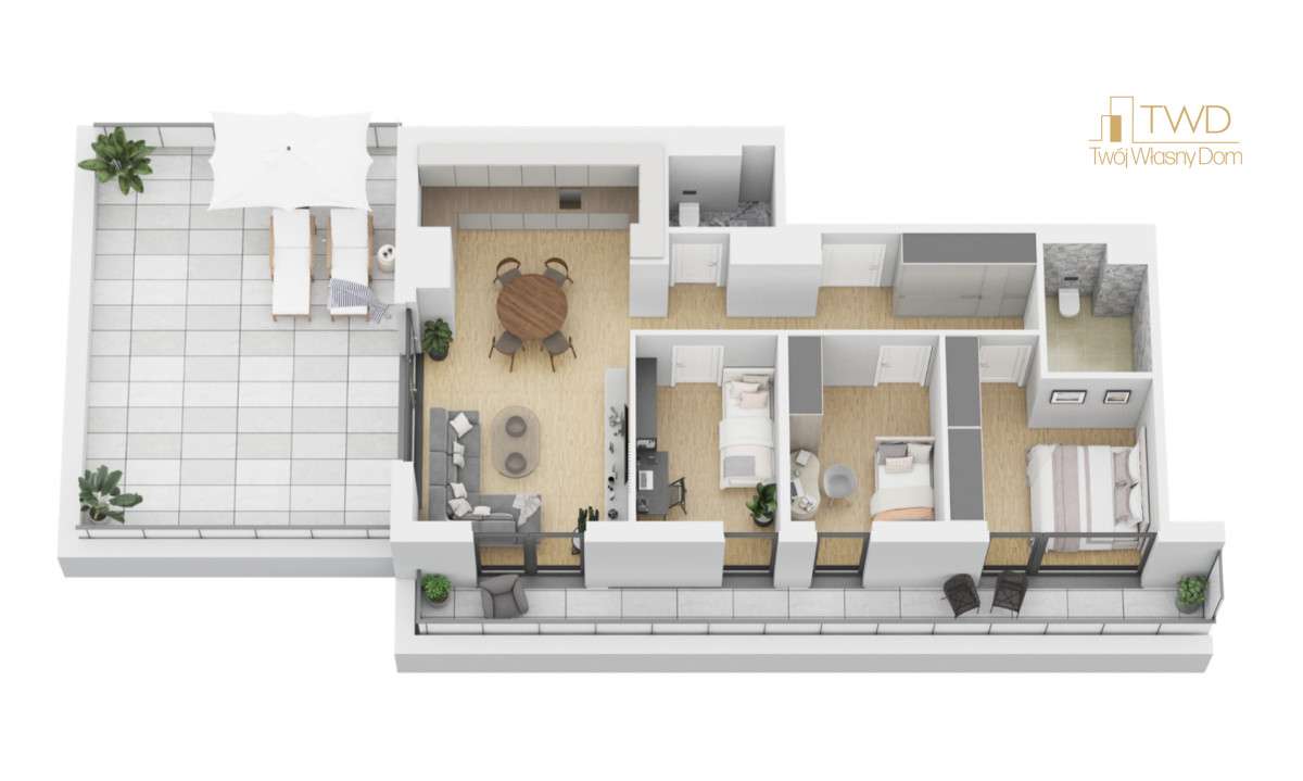 4 pokoje | balkon | taras | 0% prowizji-3