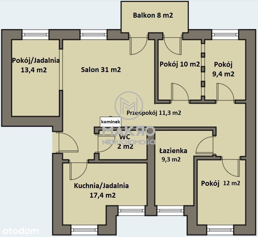 Balkon Piwnica Dwustronne Pełen Rozkład